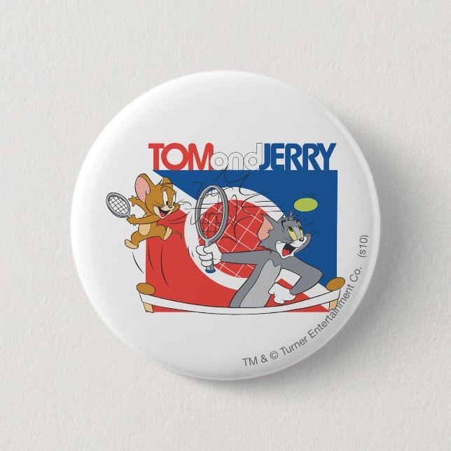 Tom und Jerry Tennis Stars 4 Button (Vorderseite)