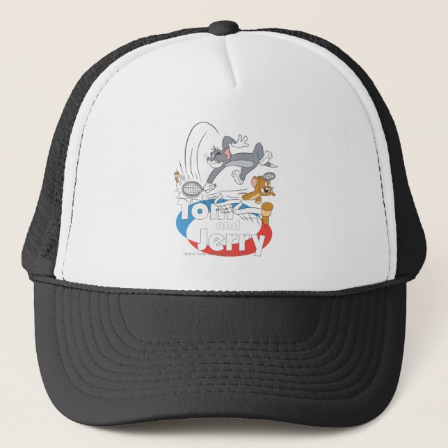 Tom und Jerry Tennis Stars 7 Truckerkappe (Vorderseite)
