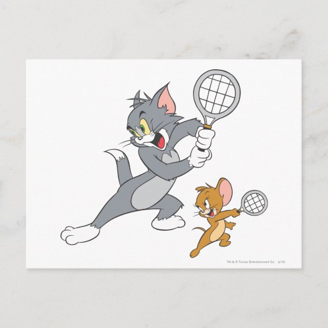 Tom- und Jerry-Tennisstars 1 Postkarte (Vorderseite)