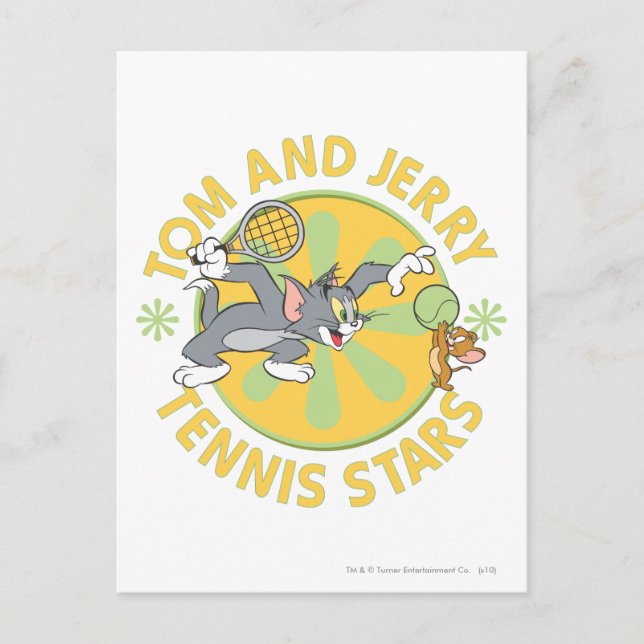 Tom- und Jerry-Tennisstars 5 Postkarte (Vorderseite)