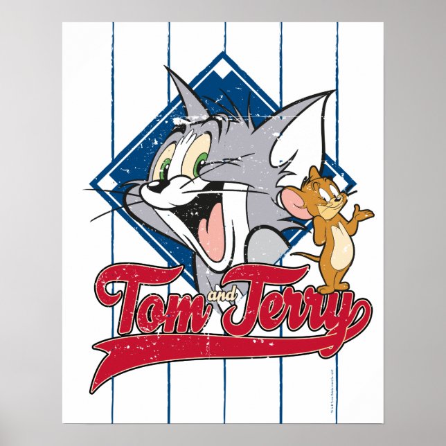 Tom und Jerry | Tom und Jerry auf Baseball Diamond Poster (Vorne)