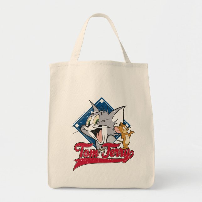 Tom und Jerry | Tom und Jerry auf Baseball Diamond Tragetasche (Vorne)