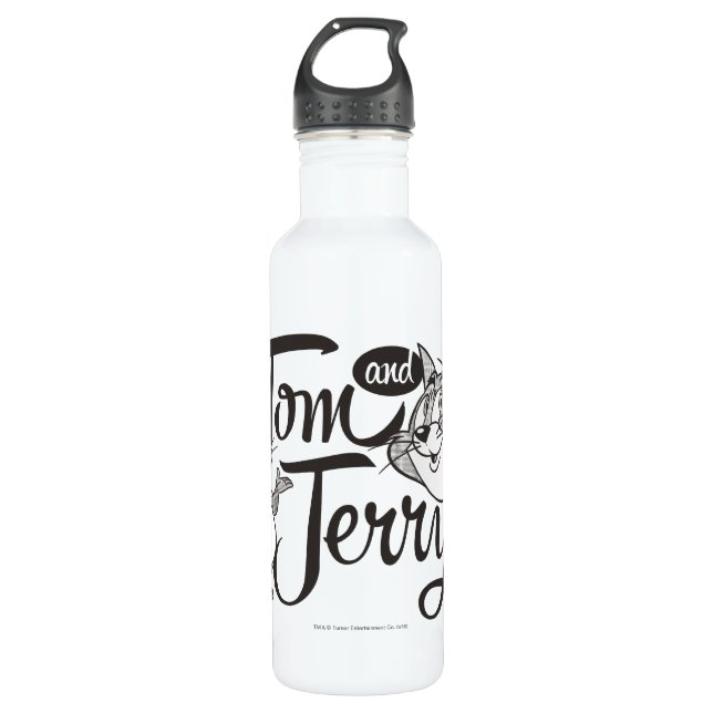 Tom und Jerry | Tom und Jerry sehen süß aus Edelstahlflasche (Vorderseite)