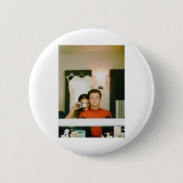 Tom und Zendaya Aufkleber  Button (Vorderseite)
