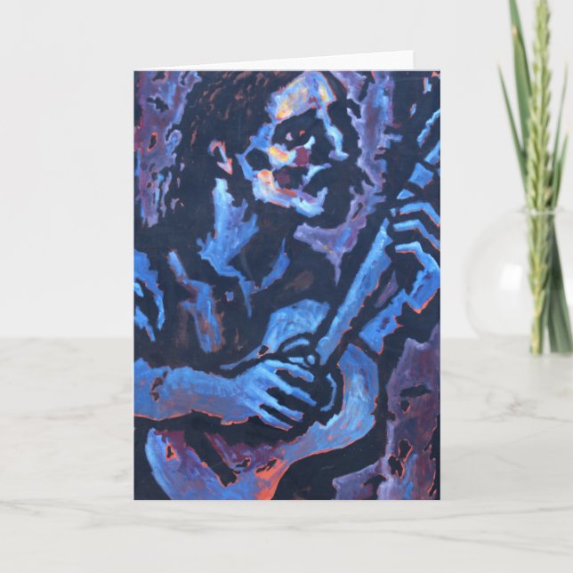 Tom X "Blues Guitar" Note Card (Vorderseite)