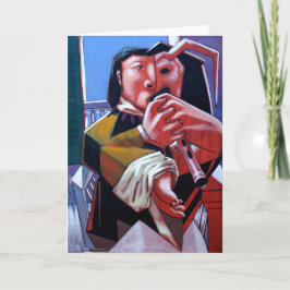Tom X "Harlequin Flute" Note Card