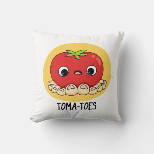 Toma-Zehen Funny Tomato with Toes Pun Kissen