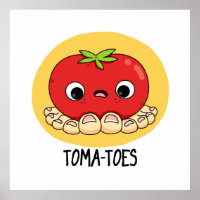 Toma-Zehen Funny Tomato with Toes Pun
