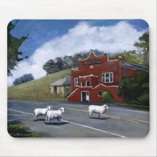 Tomales Rathaus mit Schafen Mousepad
