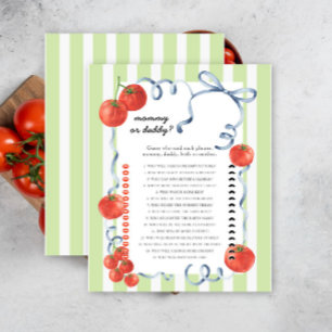 Tomate - Baby Shower Spiel: Mami oder Papi