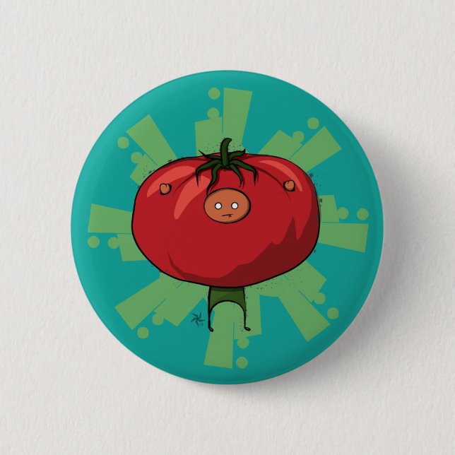 Tomate-Knopf Button (Vorderseite)