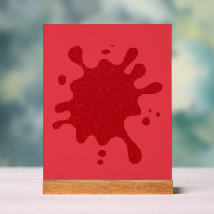 Tomate Rot Glitter Splash Schild – Anpassbar