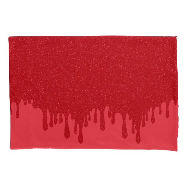 Tomate Roter Drip Design Kissenbezug – Anpassbar (Vorderseite)