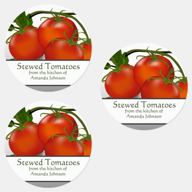 Tomate Stewed Tomates Canning Étiquettes de nourri (Groupe)