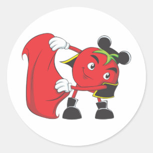Tomate-Stier-Kämpfer Runder Aufkleber