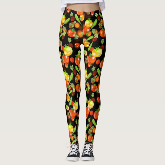 Tomate- und Eibischgartengemüse-Leggings Leggings (Vorderseite)