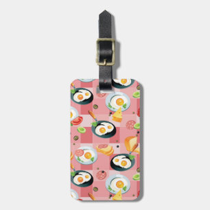 Tomate-und Spiegelei-Muster Gepäckanhänger