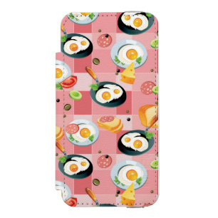 Tomate-und Spiegelei-Muster Incipio Watson™ iPhone 5 Geldbörsen Hülle