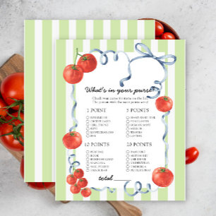 Tomate - Was ist in deinem Handtasche-Baby-Shower-