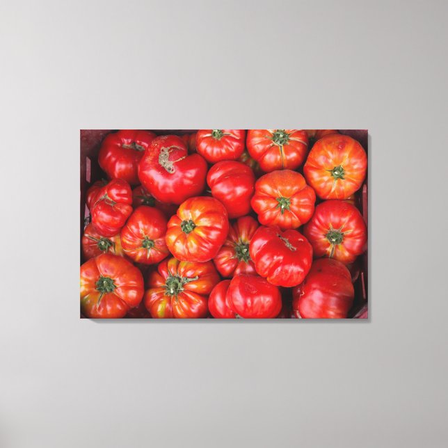 Tomaten auf dem Markt Leinwanddruck (Vorderseite)