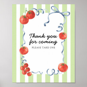 Tomaten-Baby-Party Danke fürs Kommen Poster