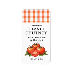 Tomaten-Chutney-Etiketten Adressaufkleber