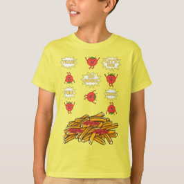 Tomaten, die auf gebratene Kartoffeln springen, Ca T-Shirt