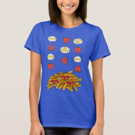 Tomaten, die auf gebratene Kartoffeln springen, Ca T-Shirt