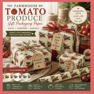 Tomaten Garten Küche Geschenkpapier