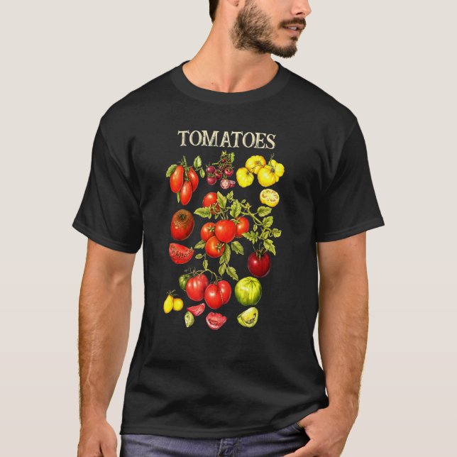 Tomaten Gartengarten Garten Tomate Botanisch T-Shirt (Vorderseite)