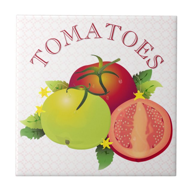 Tomaten Gemüse Obstgarten Fliese (Vorderseite)
