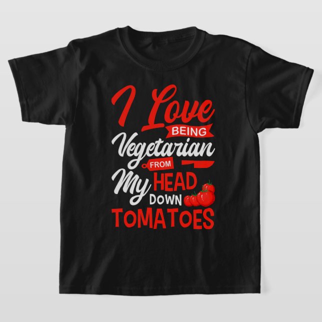 Tomaten Gemüse Veganer Gärtner I Liebe sein V T-Shirt (Ablage )