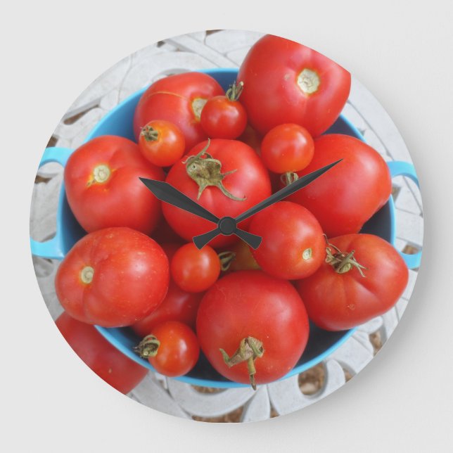 Tomaten Große Wanduhr (Vorderseite)