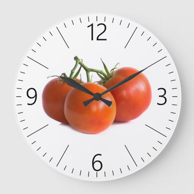 Tomaten Große Wanduhr (Vorderseite)