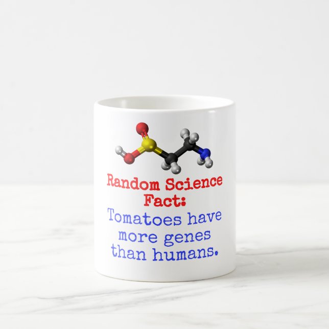 Tomaten haben mehr Gene - Wissenschaftliche Fakten Kaffeetasse (Mittel)
