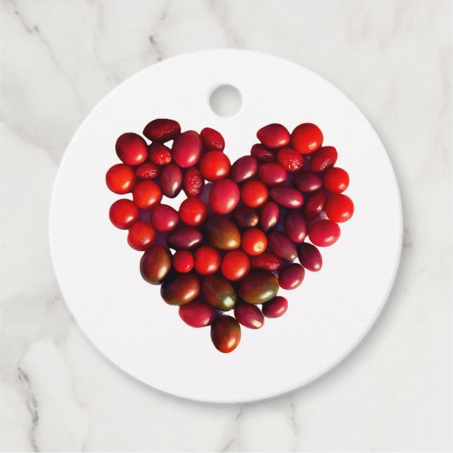 Tomaten Herz Geschenkanhänger (Vorderseite)