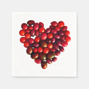 Tomaten Herz Serviette