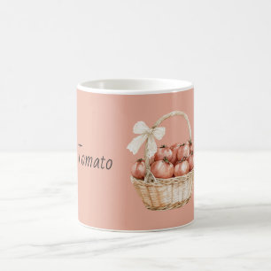 Tomaten im Korb mit Schleife Kaffeetasse