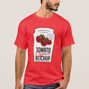 Tomaten-Ketchup-Flaschenetikett Lustiges Halloween T-Shirt