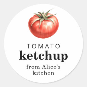 Tomaten-Ketchup-Homemade-Etikett Runder Aufkleber