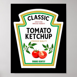 Tomaten-Ketchup-Würze-Verkleidung Halloween-Party Poster