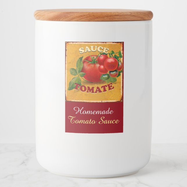 TOMATEN KÜCHENHALTUNG ,KANN,TOMATENSAUCE LEBENSMITTELETIKETT (Vorderseite)