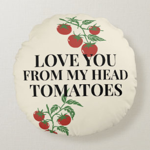 Tomaten-Liebesbrief Farm-to-Table Frisch Rundes Kissen