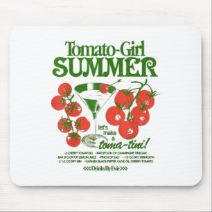 Tomaten-Mädchen Sommer Tomate Frische Früchte Tren Mousepad