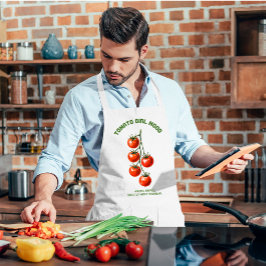 Tomaten-Mädchen-Stimmung Wasserfarbe-Ästhetik Lange Schürze