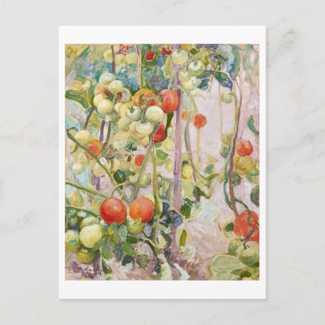 Tomaten-Malerei von Pekka Halonen Postkarte (Vorderseite)