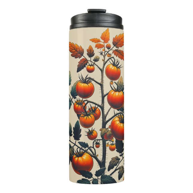 Tomaten Pflanze I Liebe Tomaten Art Thermosbecher (Vorderseite)