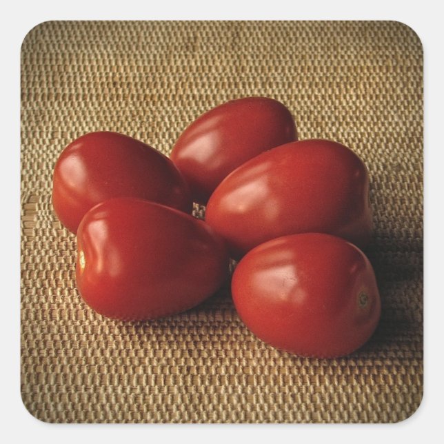 Tomaten Quadratischer Aufkleber (Vorderseite)