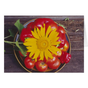 Tomaten Red Pepper Sonnenblumenkarte