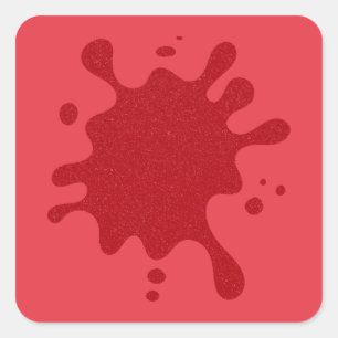 Tomaten Rot Glitter Splash Quadratische Aufkleber